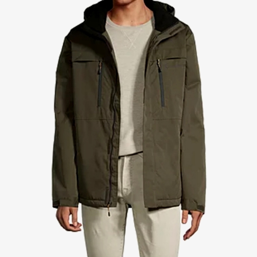 Free Country Mens Midweight Ski Jacket, Size Small, Color Dark Olive